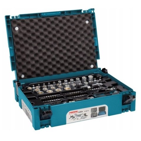 Zestaw 120 szt. narzędzi i akcesoriów: kluczy, końcówek i nasadek Makita [E-08713] MAKPAC