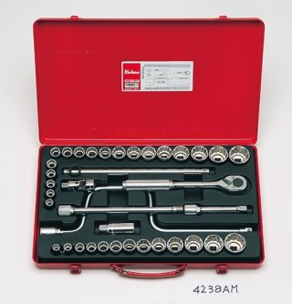 Zestaw 38 kluczy nasadowych 1/2'' i akcesoriów Koken [4238AM]