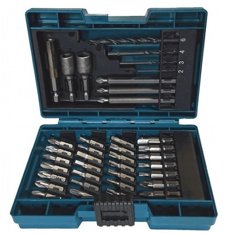 Zestaw 38 szt. akcesoriów: wierteł, bitów i nasadek Makita [B-54106]