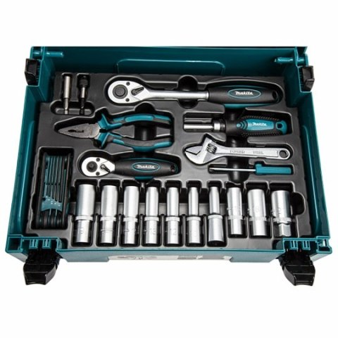Zestaw 87 szt. narzędzi i akcesoriów: wkrętaków, kluczy, końcówek i nasadek Makita [E-11542] MAKPAC