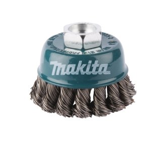 Garnkowa szczotka druciana, do czyszczenia stali, 60/0,50mm, Makita [D-24119] typ pleciony, pełny, M14