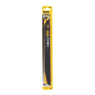 Komplet 5 szt. brzeszczotów bagnetowych do szybkich, zgrubnych cięć drewna z gwoździami 305mm, DeWALT [DT2316L-QZ]