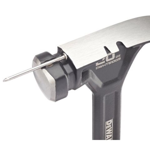 Młotek stalowy jednoczęściowy z zakrzywionym pazurem 567g DeWalt [DWHT51009-0] z magnetycznym uchwytem do gwoździ