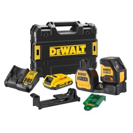 Samopoziomujący laser krzyżowy z wiązką zieloną, 30m, DeWALT [DCE088D1G18-QW]