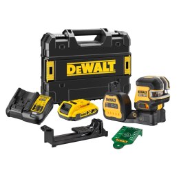 Samopoziomujący, zielony laser krzyżowy + 2 punkty 30m, DeWALT [DCE822D1G18-QW]