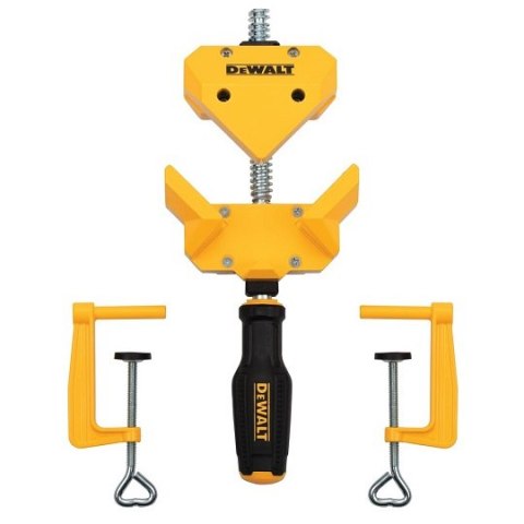 Ścisk kątowy 90°z dociskami, imadło narożne 55mm, DeWalt [DWHT83853-0]