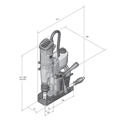 Wiertarka na stopie magnetycznej KBU 35 PQW FEIN [72707261000] 1010W, zakres pracy do 35 mm