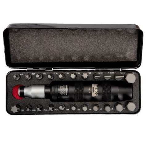 Wkrętak udarowy do pobijania 1/2" z zestawem 22 szt. końcówek udarowych 5/16" Bahco [7823]