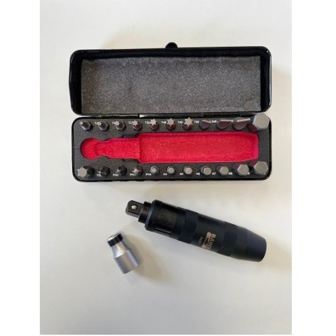 Wkrętak udarowy do pobijania 1/2" z zestawem 22 szt. końcówek udarowych 5/16" Bahco [7823]