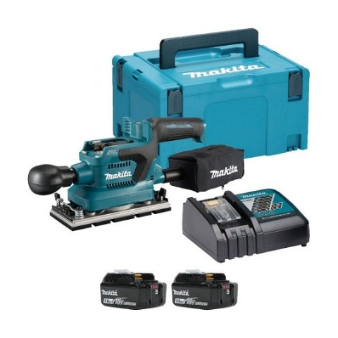 Akumulatorowa szlifierka oscylacyjna 18V Makita [DBO380RTJ] 2x5,0Ah, Li-Ion, LXT