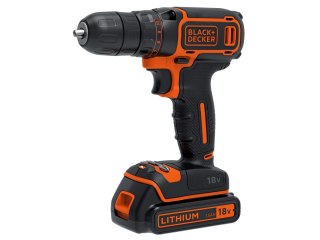 Akumulatorowa wiertarko-wkrętarka 18V Li-Ion, 2x1.5Ah Black+Decker [BDCDC18B-QW]