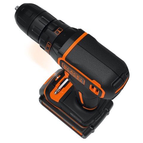 Akumulatorowa wiertarko-wkrętarka 18V Li-Ion, 2x1.5Ah Black+Decker [BDCDC18B-QW]