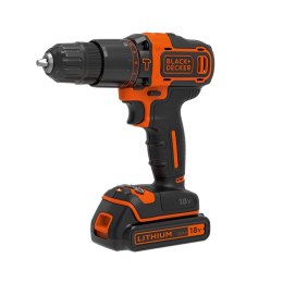 Akumulatorowa wiertarko-wkrętarka udarowa Black+Decker [BDCHD18K1B2-QW] 18V Li-Ion, 2x2,0Ah