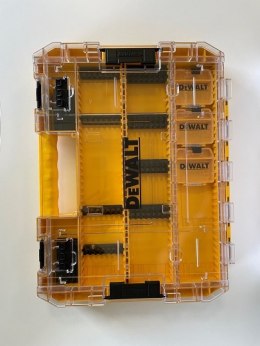 Duża skrzynka Large Tough Case+ DeWALT [DT70804-QZ] z 3 pudełkami Small Bulk Storage, 8 uchwytami na końcówki i 6 przegródkami