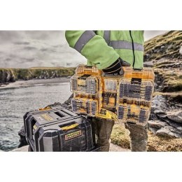 Duża skrzynka Large Tough Case+ DeWALT [DT70804-QZ] z 3 pudełkami Small Bulk Storage, 8 uchwytami na końcówki i 6 przegródkami