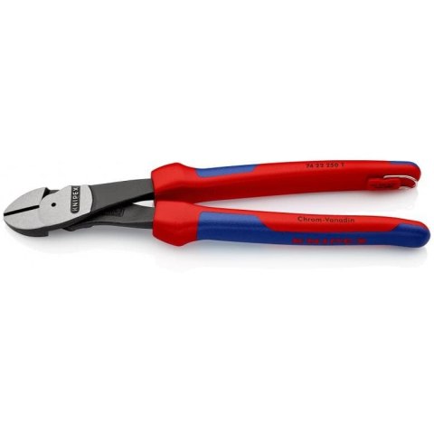 Obcinak boczny o zwiększonym przełożeniu KNIPEX [74 22 250 T] z zaczepem do asekuracji