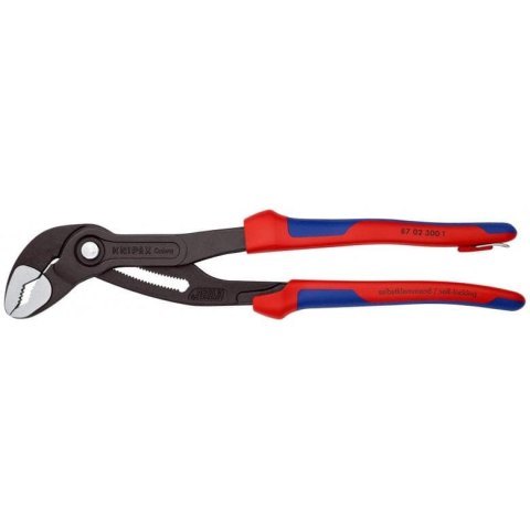 Szczypce Cobra 300mm KNIPEX [87 02 300 T] rękojeść dwukomponentowa z zaczepem do asekuracji