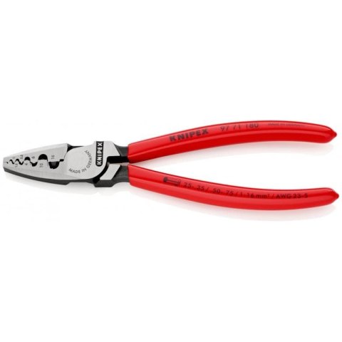 Szczypce do zagniatania tulejek kablowych 180mm Knipex [97 71 180] rękojeści jednokomponentowe