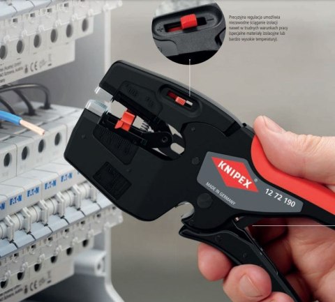 Szczypce wielofunkcyjne, do ciecia, ściągania izolacji i zagniatania Knipex [12 72 190]