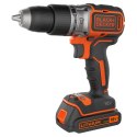 Wiertarko-wkrętarka akumulatorowa z udarem Black+Decker [BL188KB-QW] 18V Li-Ion 2x1,5Ah