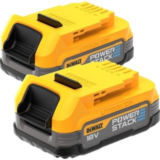 Zestaw 2 akumulatorów PowerStack 18V Li-Ion 1,7Ah DeWALT [DCBP034E2-XJ]