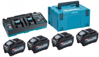 Zestaw 4 akumulatorów 40V Li-Ion 5,0Ah XGT Makita BL4050F z ładowarką DC40RB Makita [191U42-2]