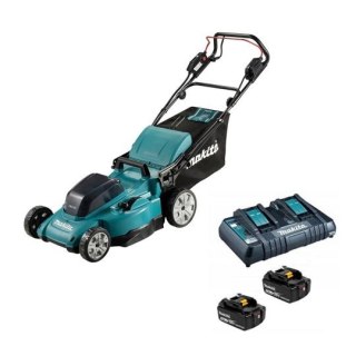 Akumulatorowa, samobieżna kosiarka do trawy 2x18V, 48cm, 62l, Makita [DLM481CT2] 2x5,0Ah, Li-Ion, LXT