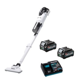 Akumulatorowy odkurzacz pionowy 40V max Makita [CL003GD203] 2x2,5Ah, Li-Ion, XGT, kolor biały