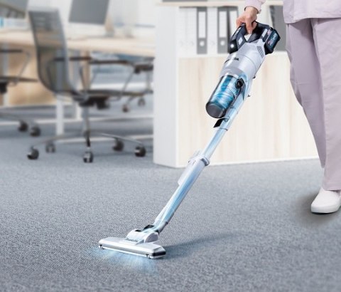 Akumulatorowy odkurzacz pionowy 40V max Makita [CL003GD203] 2x2,5Ah, Li-Ion, XGT, kolor biały