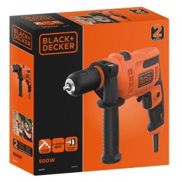 Elektryczna wiertarka udarowa 500W Black+Decker [BEH200-QS]