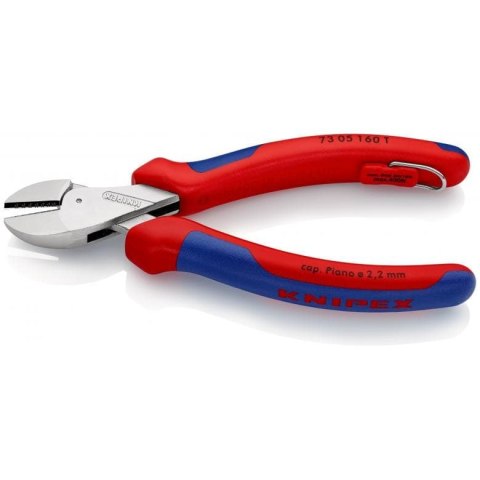 Obcinak boczny wzmocniony X-Cut, KNIPEX [73 05 160 T] z zaczepem do asekuracji