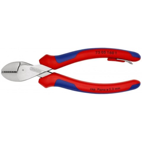 Obcinak boczny wzmocniony X-Cut, KNIPEX [73 05 160 T] z zaczepem do asekuracji