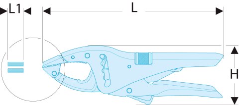 Szczypce zaciskowe Morse'a z przegubowymi końcówkami szczęk, wielopozycyjne, Facom [506A]