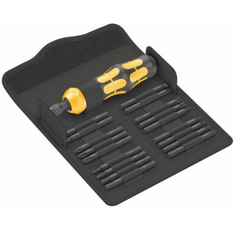 Wkrętak udarowy do pobijania 1/4" z zestawem 18 końcówek 70mm, Kraftform Kompakt 900 Set 1, Wera [05018110001] 2go