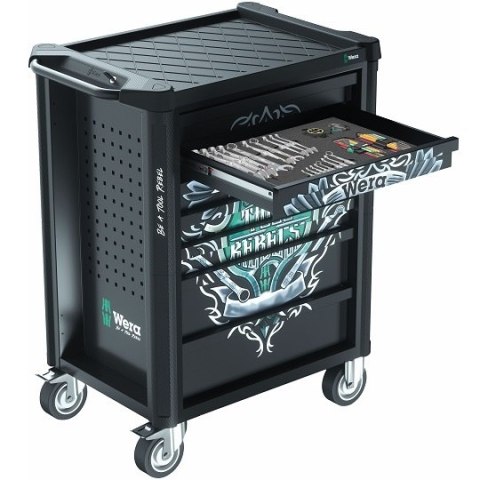 Wózek narzędziowy 7-szufladowy z wyposażeniem 94 szt. narzędzi, Tool Rebel 9700, Wera [05150130001]