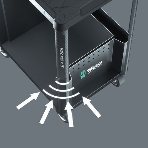 Wózek narzędziowy 7-szufladowy z wyposażeniem 94 szt. narzędzi, Tool Rebel 9700, Wera [05150130001]