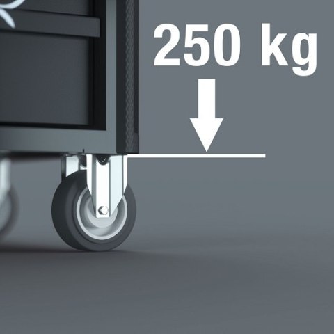 Wózek narzędziowy 7-szufladowy z wyposażeniem 94 szt. narzędzi, Tool Rebel 9700, Wera [05150130001]