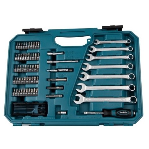 Zestaw 120 szt. narzędzi i akcesoriów: kluczy, nasadek i końcówek Makita [E-06616]
