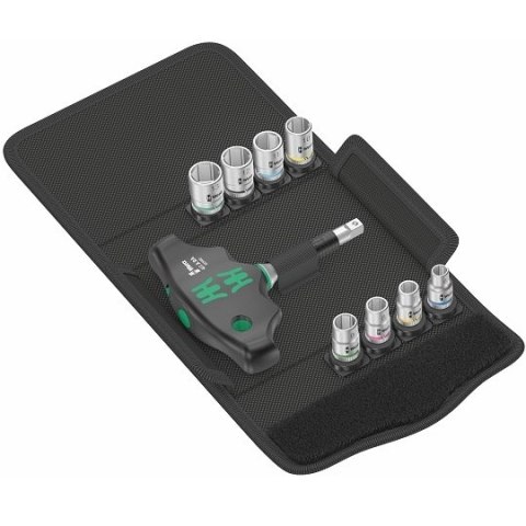 Zestaw 8 szt. nasadek 1/4"; 6 do 13mm; z rękojeścią grzechotkową 1/4" Kraftform Kompakt 400RA; opakowanie Wera 3go [05023470001]