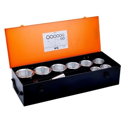 Zestaw kluczy nasadowych 6-kątnych 1'', 46-80mm, 12szt. BAHCO [9540MB]