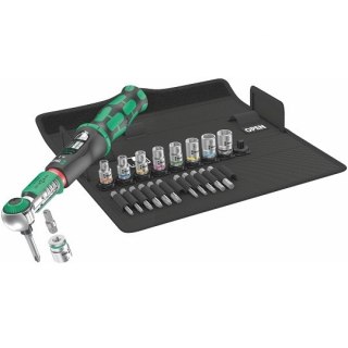 Zestaw narzędzi z kluczem dynamometrycznym z blokadą 2-12Nm, końcówkami i nasadkami 1/4", Safe-Torque A 2 Set1, 2go Wera [050758