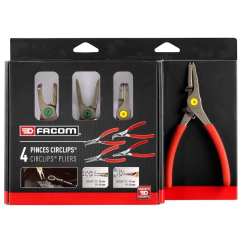 Zestaw szczypiec do pierścieni osadczych - proste i kątowe 90° - 18 do 60 mm [PCJ4]