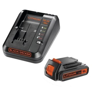 Zestaw zasilający: ładowarka 14,4V/18V 1,0A + akumulator 18V 1,5Ah, Black+Decker [BDC1A15-QW]