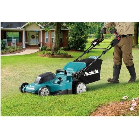 Akumulatorowa, samobieżna kosiarka do trawy 2x18V, 53cm, 70l, Makita [DLM539CT2] 2x5,0Ah, Li-Ion, LXT