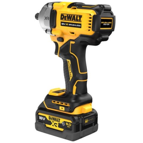 Akumulatorowy klucz udarowy 1/2", z gumową osłoną głowicy, 1396Nm, 18V Li-lon 2x5,0Ah DeWalt [DCF900P2G-QW]