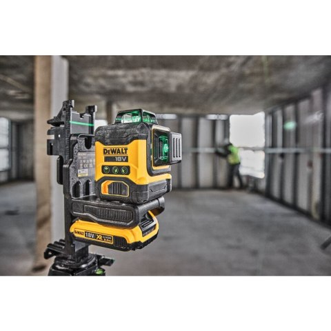Laser 3-wiązkowy 360° zielony, do 40m, 18V 1x2,0Ah DeWALT [DCLE34031D1-QW]