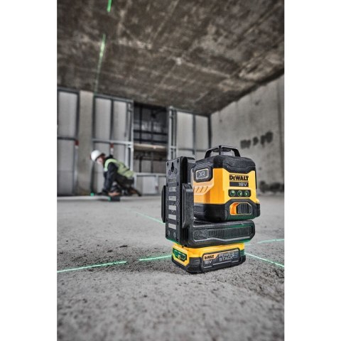 Laser 3-wiązkowy 360° zielony, do 40m, 18V 1x2,0Ah DeWALT [DCLE34031D1-QW]