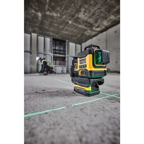Laser 3-wiązkowy 360° zielony, do 40m, 18V 1x2,0Ah DeWALT [DCLE34031D1-QW]