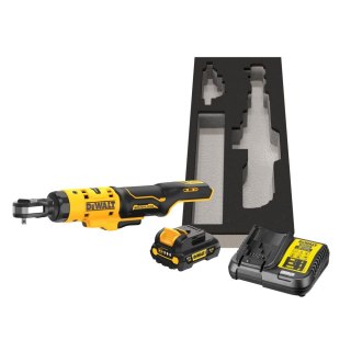Klucz zapadkowy, grzechotka akumulatorowa 54Nm 1/4" 12V Li-Ion 1x3,0Ah DeWalt [DCF504L1G-QW]