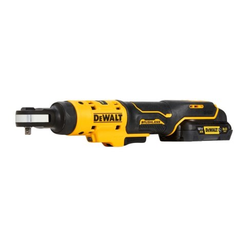 Klucz zapadkowy, grzechotka akumulatorowa 54Nm 1/4" 12V Li-Ion 1x3,0Ah DeWalt [DCF504L1G-QW]